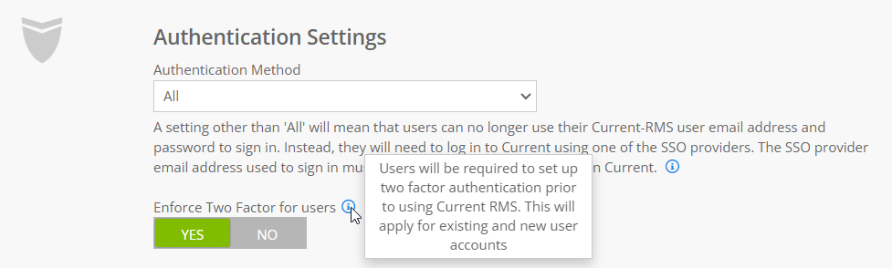 Companywide two factor authentication