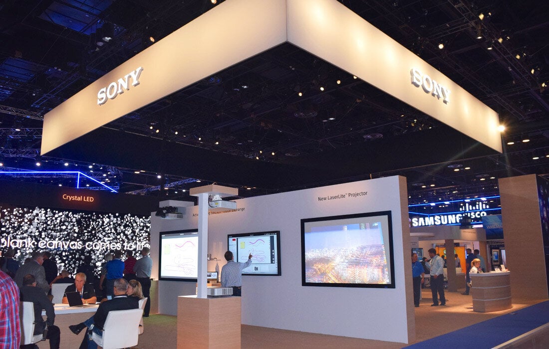 Sony's impressive booth filled with exciting technology.