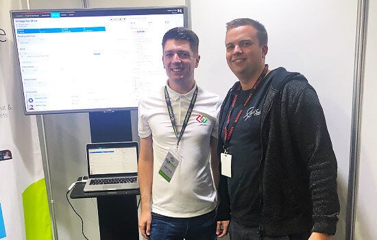 James Callaghan from JC Entertainment & Events visiting Current RMS at Integrate 2019 in Australia