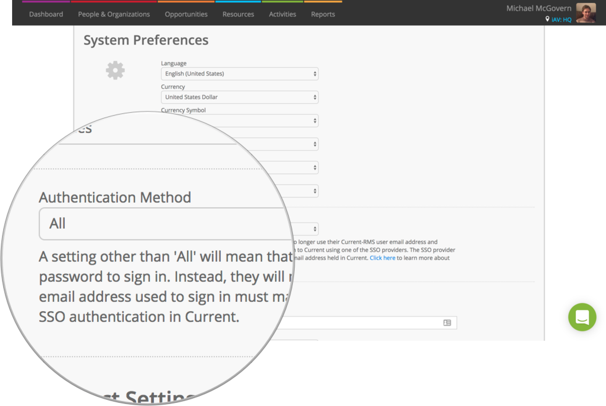 Learn how to setup Single Sign In on Current RMS