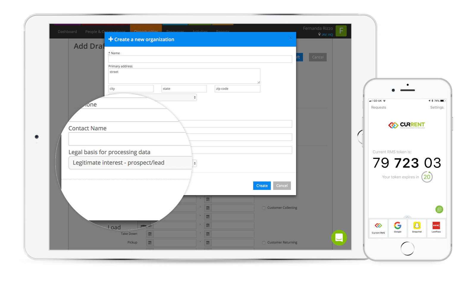 GDPR Data Handling in Current RMS