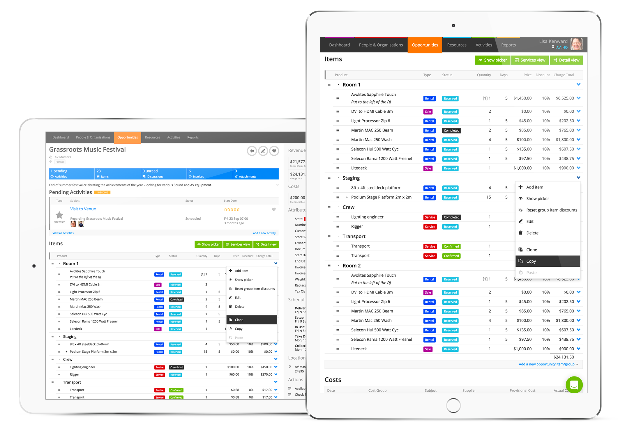 Clone, Copy & Paste Opportunity Groups