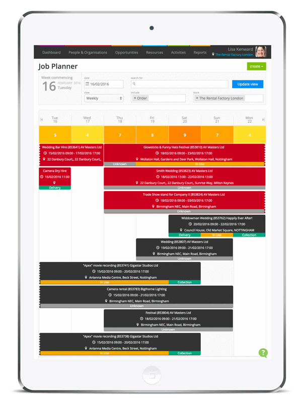 With Current RMS you can create an opportunity from the Job Planner.