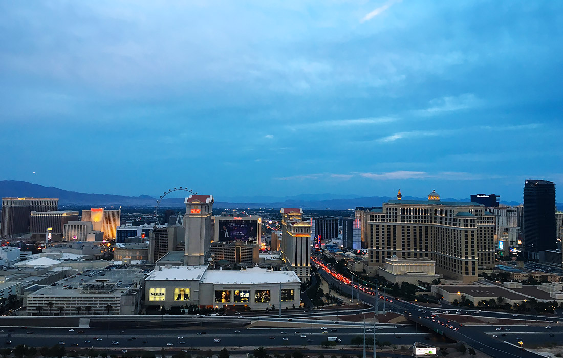 Las Vegas Strip Night Sky.