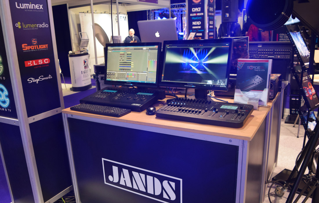 The latest AV products set up for the show.