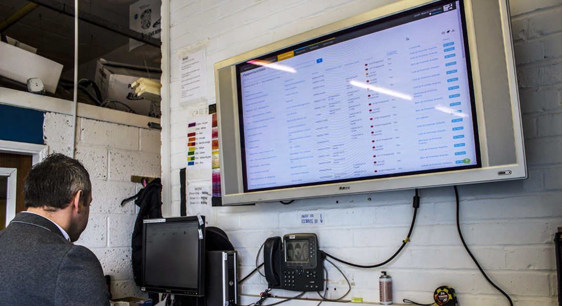 Jobs up on the main screen within the Warehouse