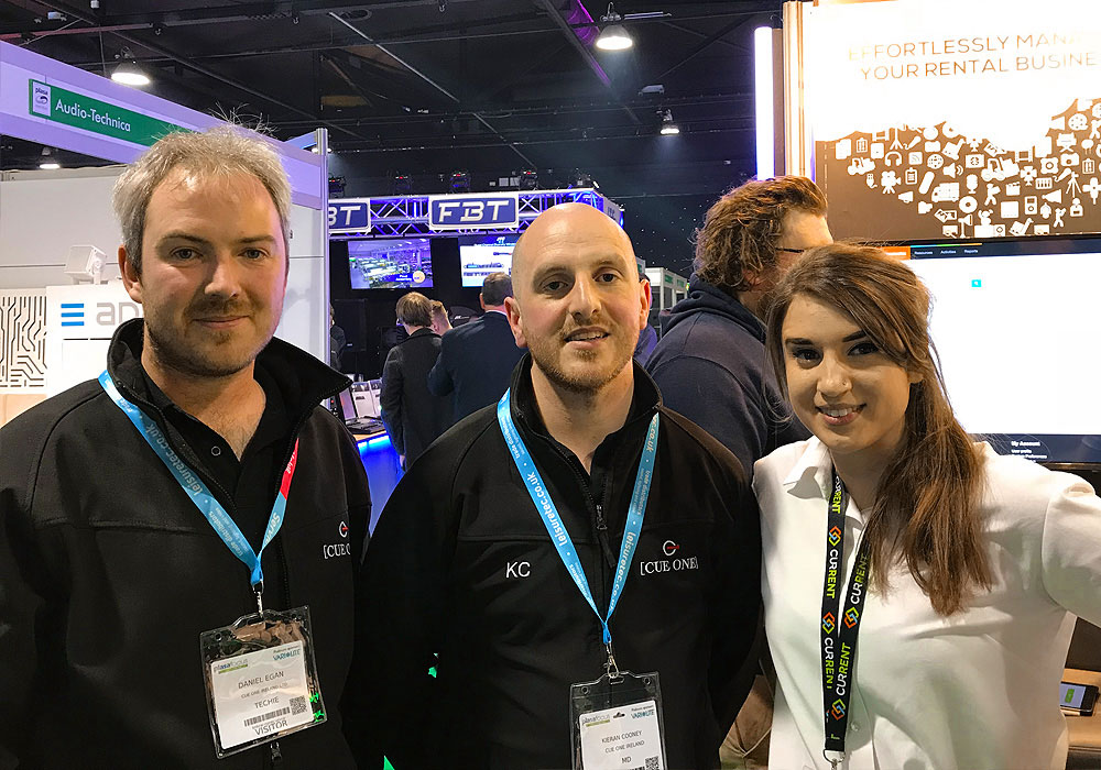 Current RMS team talking to customers at PLASA Focus Leeds 2018