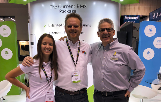 Chris and Hannah with Lou from L&M Sound and Light | Current RMS